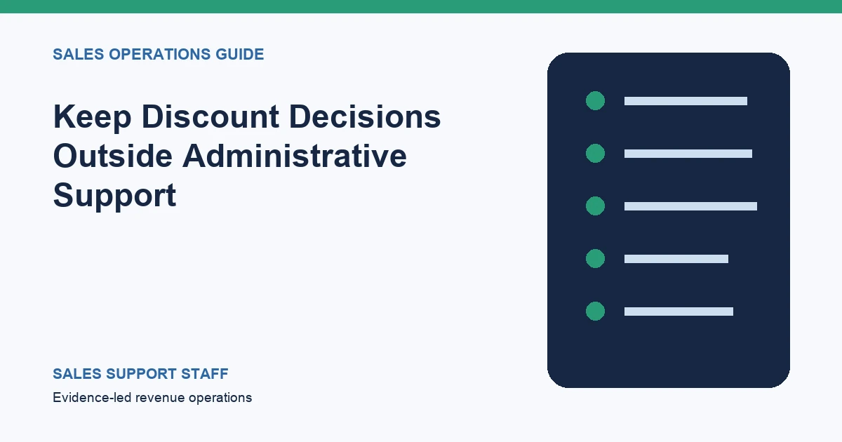 Illustration for Keep Discount Decisions Outside Administrative Support