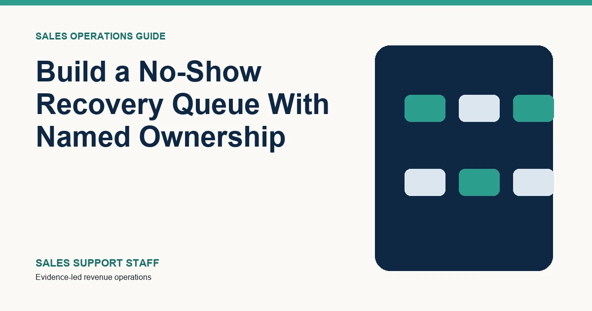 Illustration for Build a No-Show Recovery Queue With Named Ownership