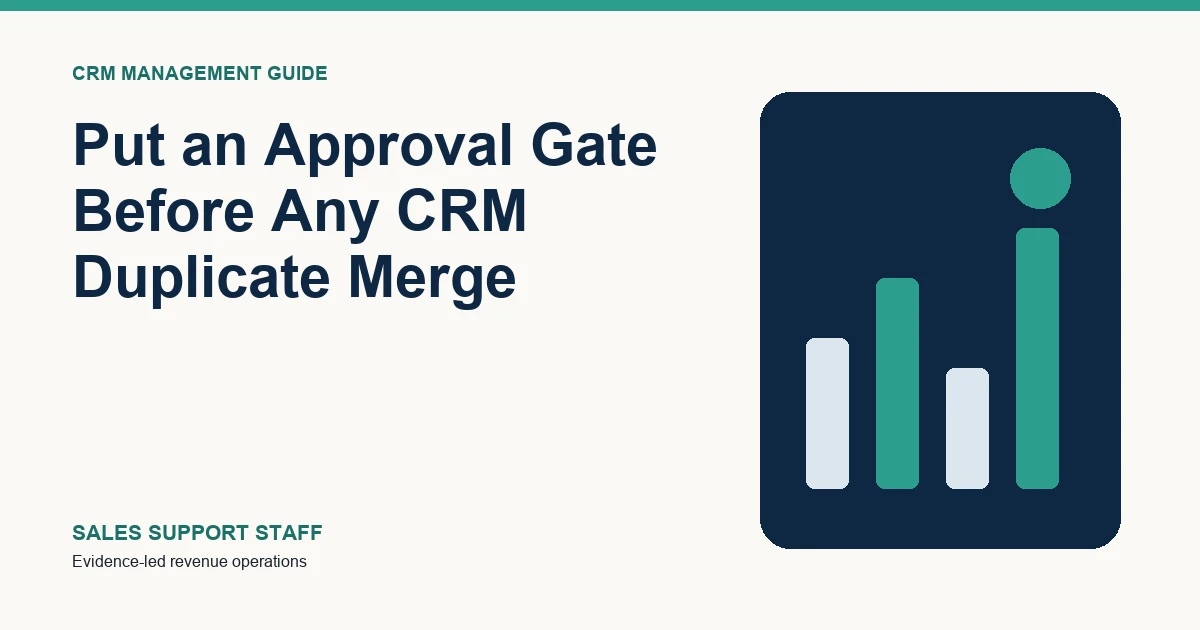 Illustration for Put an Approval Gate Before Any CRM Duplicate Merge