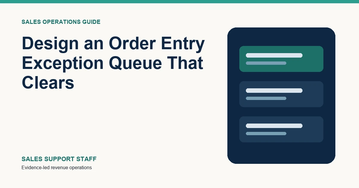 Illustration for Design an Order Entry Exception Queue That Clears