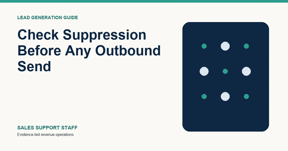 Illustration for Check Suppression Before Any Outbound Send