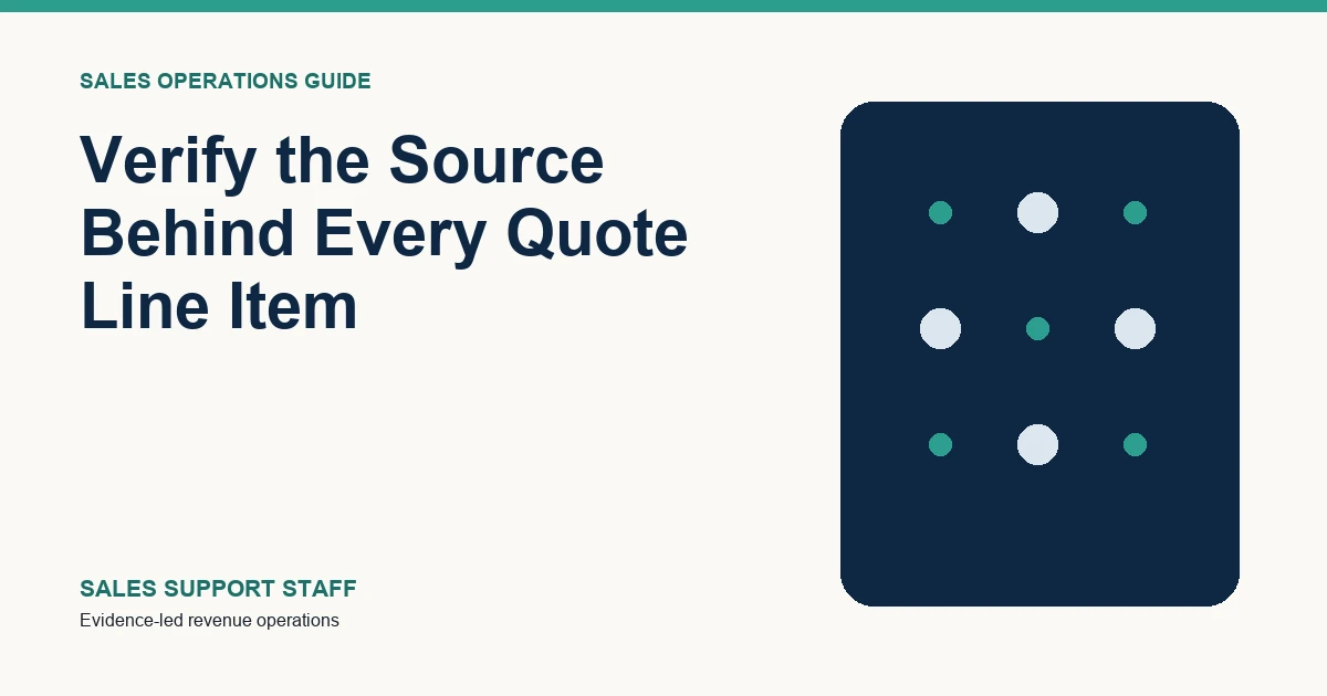 Illustration for Verify the Source Behind Every Quote Line Item