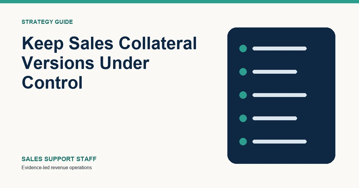 Illustration for Keep Sales Collateral Versions Under Control