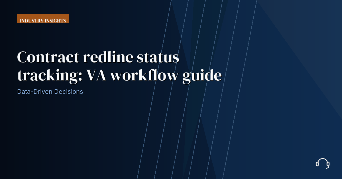Illustration for Contract redline status tracking: VA workflow guide