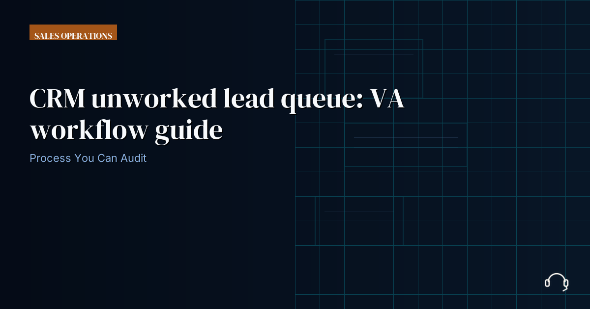 Illustration for CRM unworked lead queue: VA workflow guide