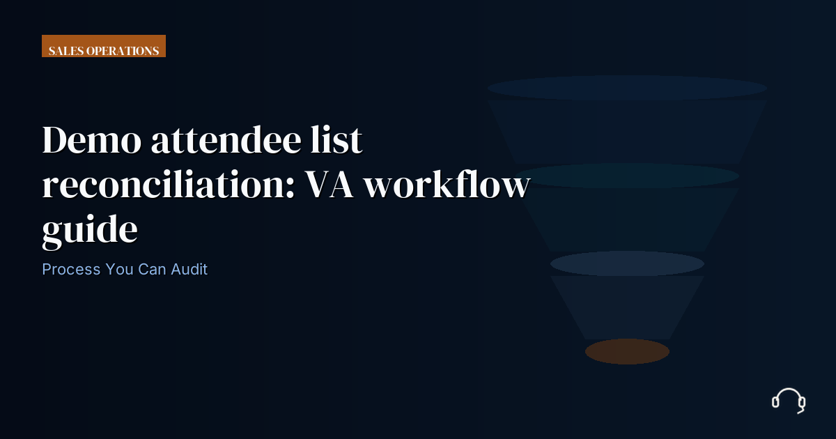 Illustration for Demo attendee list reconciliation: VA workflow guide