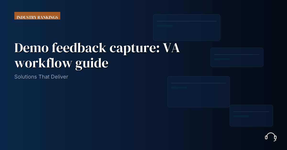 Illustration for Demo feedback capture: VA workflow guide