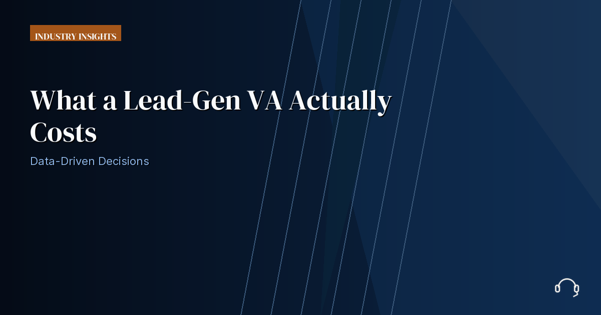Illustration for What a Lead-Gen VA Actually Costs