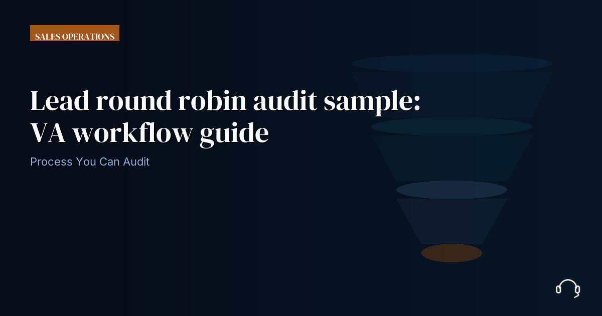 Illustration for Lead round robin audit sample: VA workflow guide