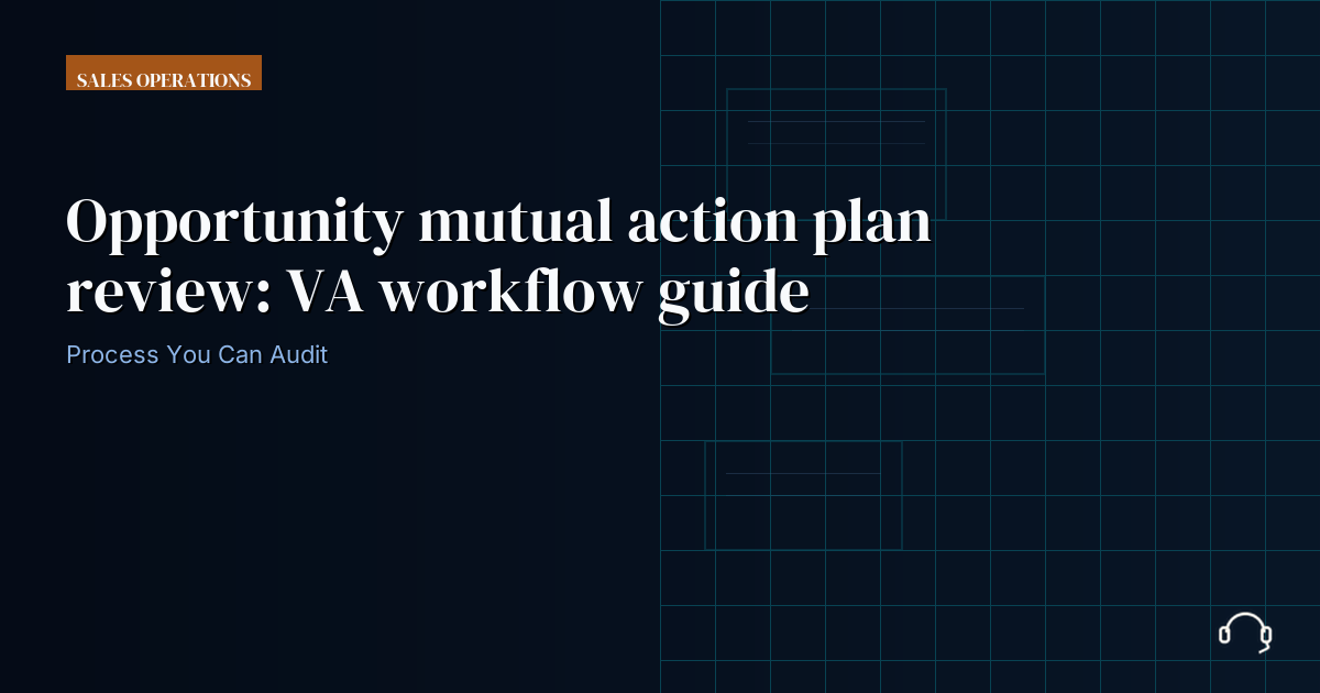 Illustration for Opportunity mutual action plan review: VA workflow guide