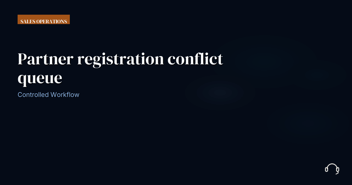 Illustration for Partner registration conflict queue: a controlled VA workflow