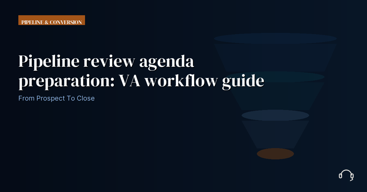 Illustration for Pipeline review agenda preparation: VA workflow guide