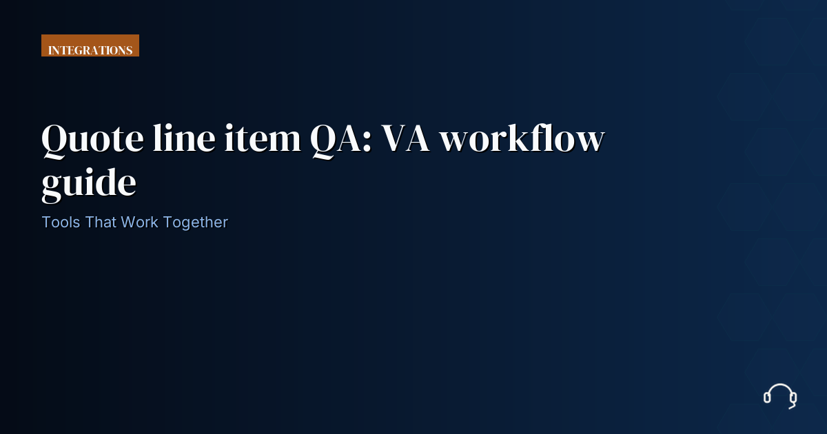Illustration for Quote line item QA: VA workflow guide