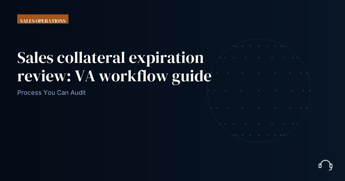 Illustration for Sales collateral expiration review: VA workflow guide