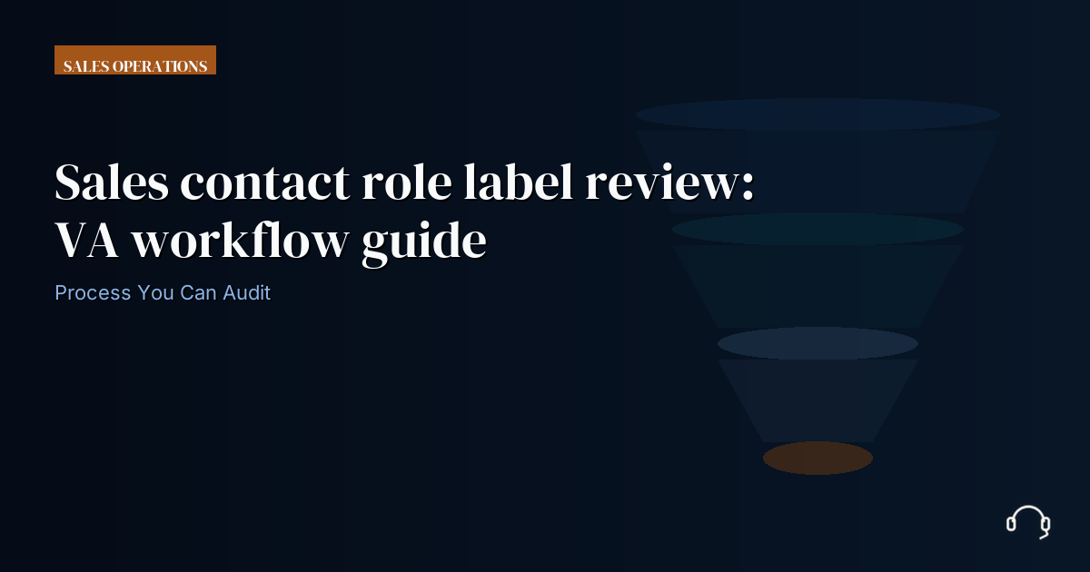 Illustration for Sales contact role label review: VA workflow guide