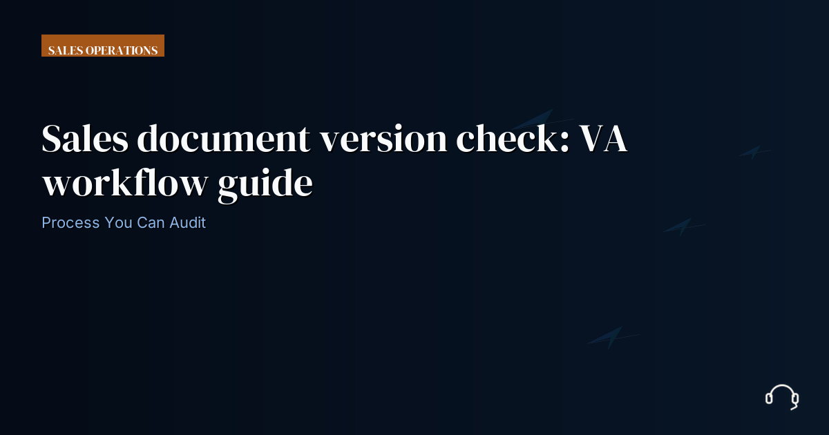Illustration for Sales document version check: VA workflow guide