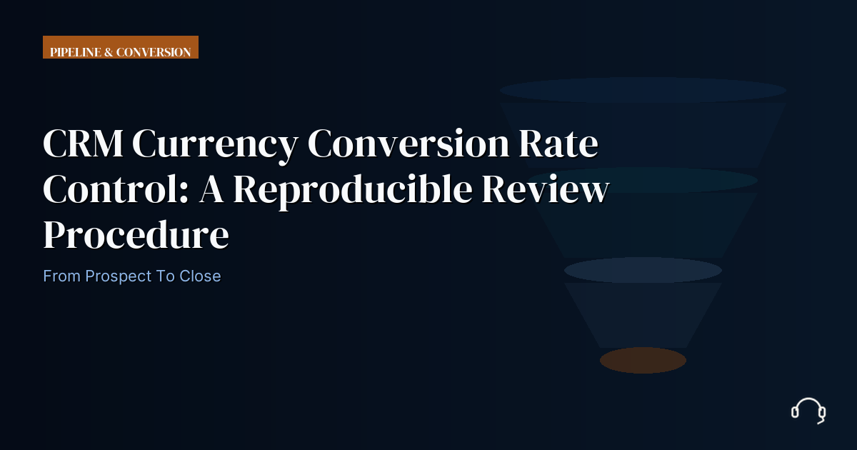 Operational review record for CRM currency conversion rate control