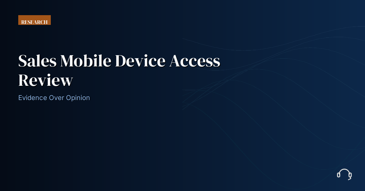 Operational review record for sales mobile device access review